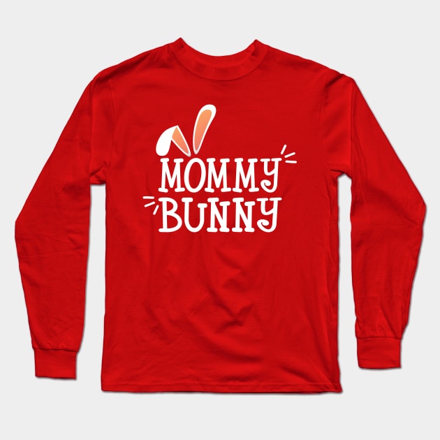 Simple and Cute Mommy Bunny Easter Typography Long Sleeve T-Shirt by Jasmine Anderson